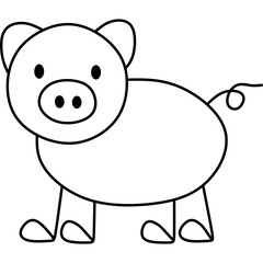 Obraz premium Cute Animal Outline Icon
