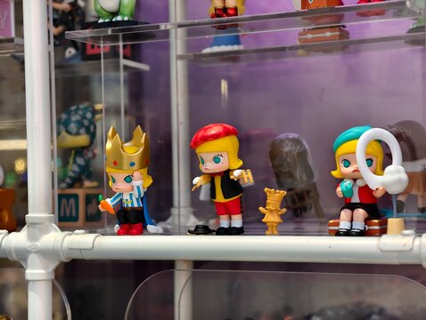 Shanghai,China-Oct.15th 2025: Pop Mart Molly series figures in store