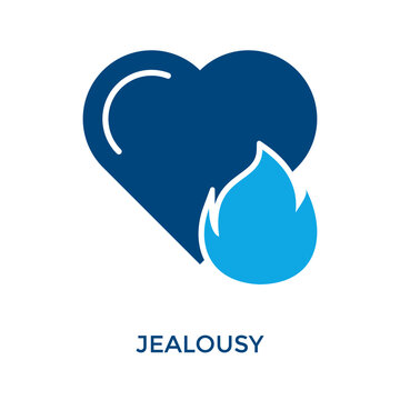 Jealousy Icon Dual Tone Style. Vector Illustration For Graphic Design