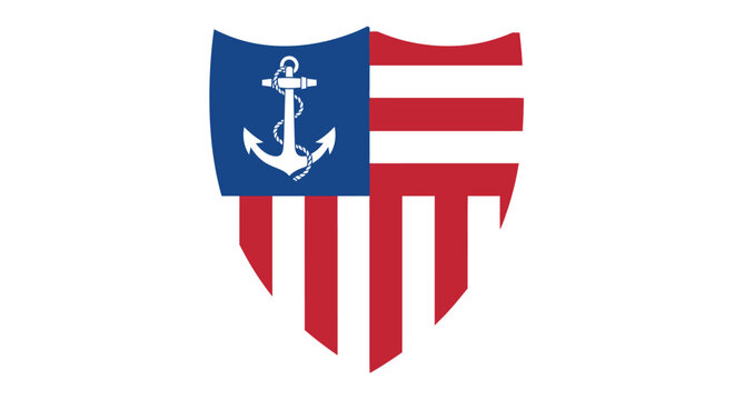 American shield with anchor symbol.
