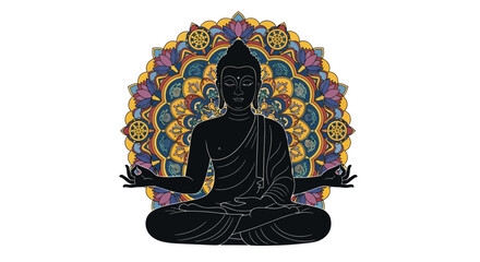 Obraz premium Buddha statue in meditation position 1.