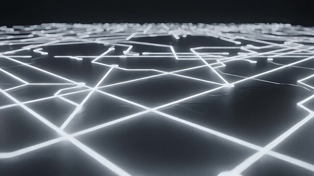 Dark glossy surface with subtle reflections and starry speckled background