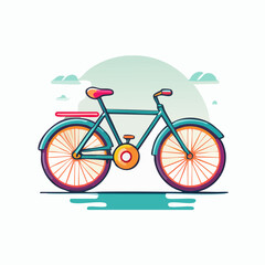 Fototapeta premium Stylized Bicycle Illustration with a Clean Design.