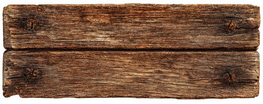 Close-up of two weathered wooden planks with knots and visible grain