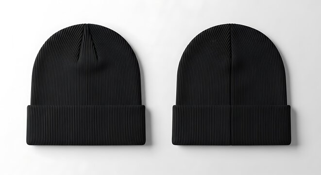 Mockup of a white color beanie