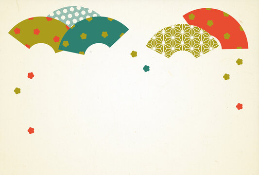 Traditional Japanese Fan Pattern with washi paper