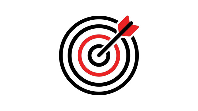 Bullseye Target with Red Arrow.
