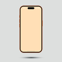 Mockup smart phone vector and blank screen isolated on grey background