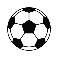 Fototapeta premium Simple black and white illustration of a classic soccer ball design
