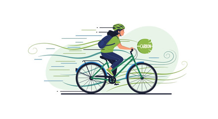 Fototapeta premium Embracing Green Transportation EcoFriendly Cycling For A Healthier Planet