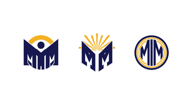 Monogram MM Logo Designs - Modern Geometric Emblem Collection