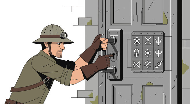 Explorer Unlocks Ancient Cryptic Door With Secret Symbols