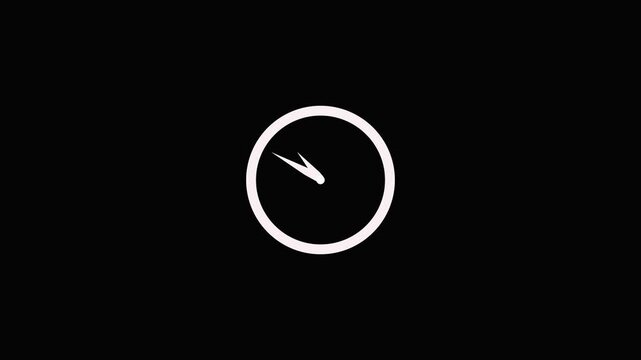 clock icon animation 4k video. withe clock animation.