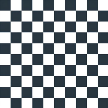 A classic retro checkerboard pattern featuring black & white grid. This timeless design evokes a 1950s diner aesthetic, vintage racing flags, and mod culture. Ideal for nostalgichess board background