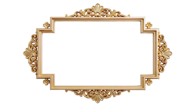 Ornate Gold Decorative Frame with Flourishes
