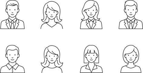 Avatar profile people icon silhouette illustration design, character artwork concept, user identity theme, digital symbol, cartoon portrait graphic style image © MdMonowar