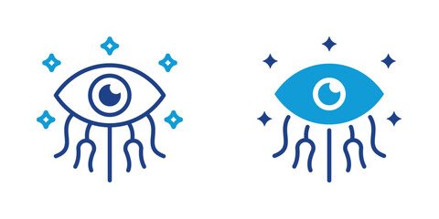 Fototapeta premium Intuition Simple and clear vector icon illustrating an essential idea or function