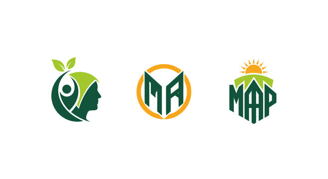 Abstract Logo Designs: Nature, Initials, and Growth Concepts