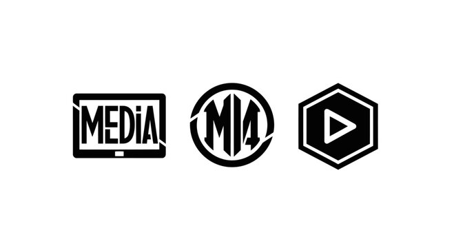 Media Logos: IMEDIA, MIA, and Play Button Icon