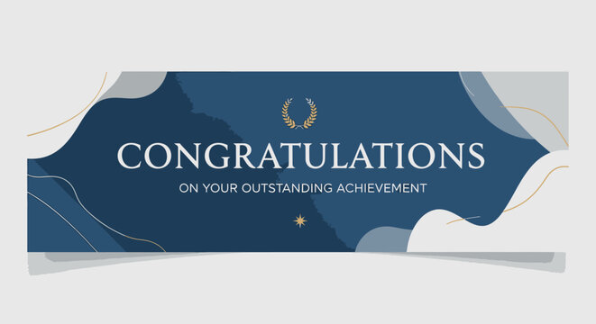 Congratulations Banner with Gold Accents.