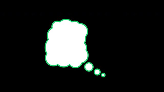 Cartoon Comic Speech Bubble Copy Space Loop Animation With Alpha Channel