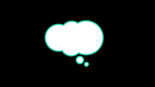 Cartoon Comic Speech Bubble Copy Space Loop Animation With Alpha Channel