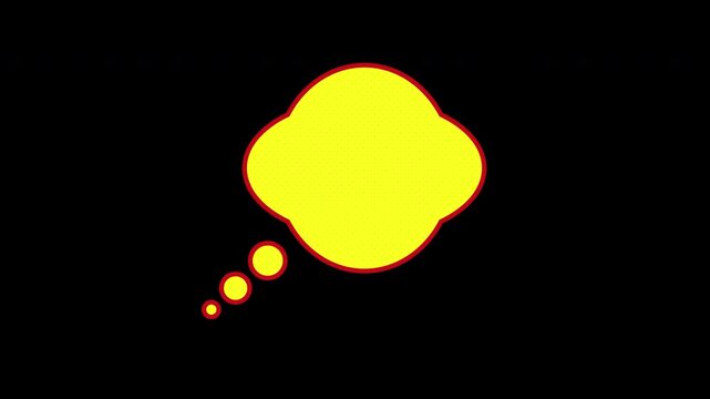 Cartoon Comic Speech Bubble Copy Space Loop Animation With Alpha Channel