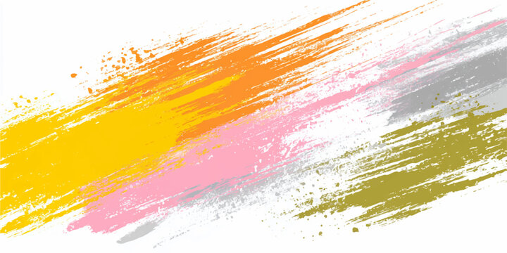 Artistic abstract grunge background featuring colorful watercolor paint splashes and ink strokes on a textured paper backdrop with empty space for text
