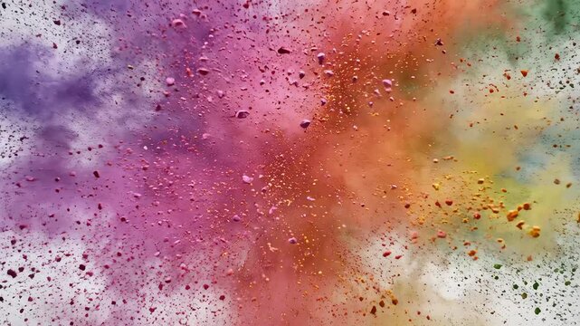 Colorful powder explosion