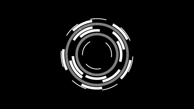 Futuristic hud circular spin with loading interface element