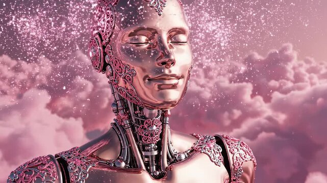 Aesthetic robot with ornate design
