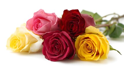 Fototapeta premium A Beautiful Assortment of Fresh Roses in Vibrant Colors.