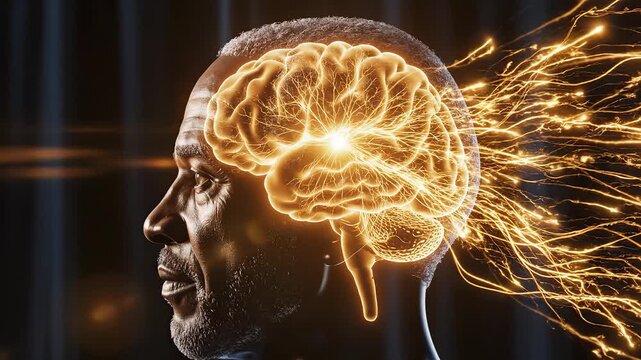 Human brain activity illustration