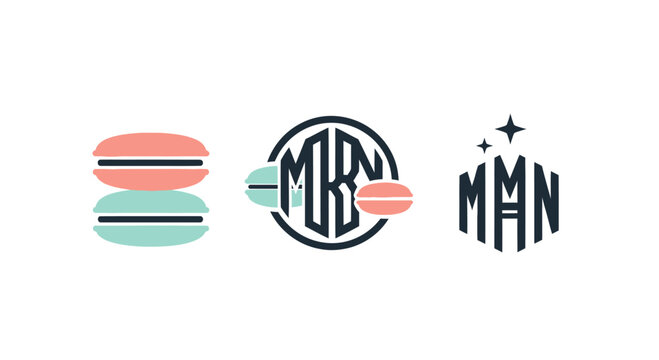 Monogram and Macaron Logo Designs
