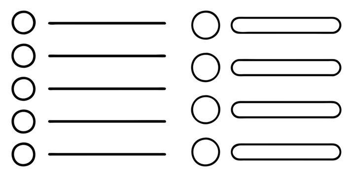 black and white image illustrating a simple checklist or form template layout