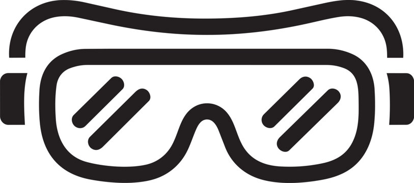 Black Goggles with Strap On.