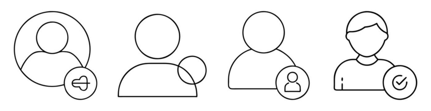 Outline icons of anonymous users representing access control and user authorization
