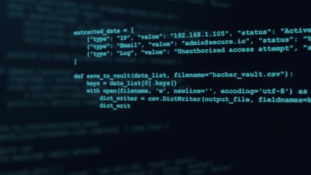 Dark Computer Programming Code for Serious Data Security Hacking