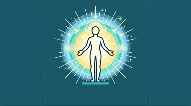 Person with Aura Energy Field.