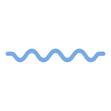 Blue Wavy Line Flat UI Icon for Web Interface