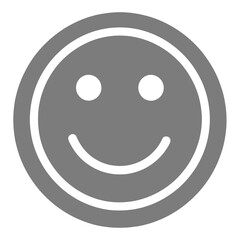 Fototapeta premium Happy Face With Black Outline Vector Icon