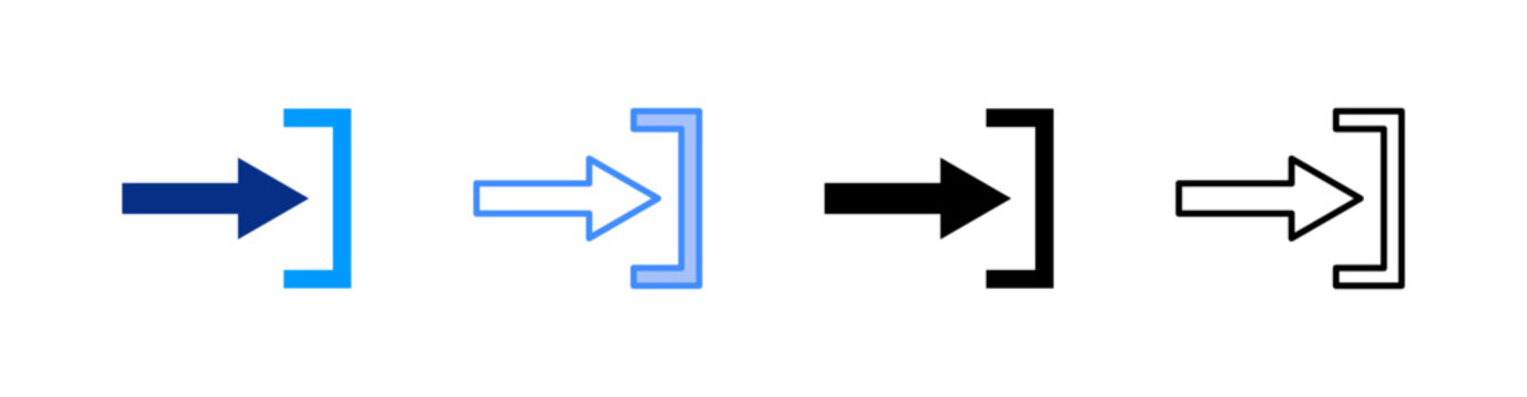 Enter Multiple Style Icon Set Vector 