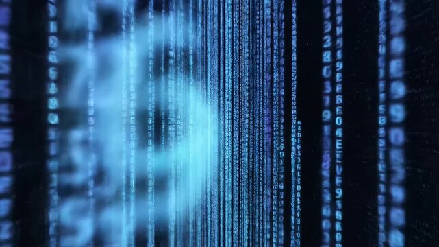 Digital data streams in binary code