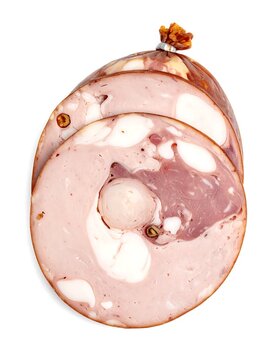 Sliced Head Cheese - A Close-Up View of Traditional Meat Delicacy.