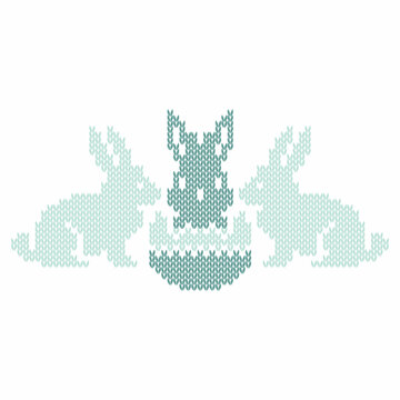 easter bunny knit ornament