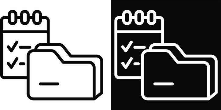 organizing Two-tone version in black and white background