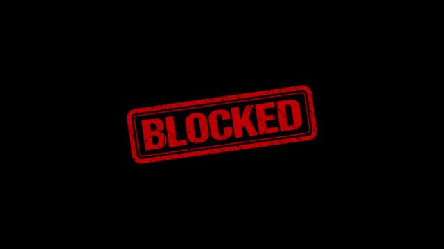 Blocked stamp design motion graphics. grunge rubber stamp impression animation. blocked distressed texture effect 4k video.