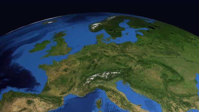Animated Flight Path Map from London United Kingdom to Santorini Greece