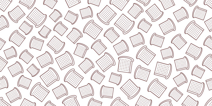 Slice bread doodle pattern background. Seamless slice bread doodle pattern. Hand drawn of slice bread doodle pattern. Slice bread doodle seamless pattern background. 