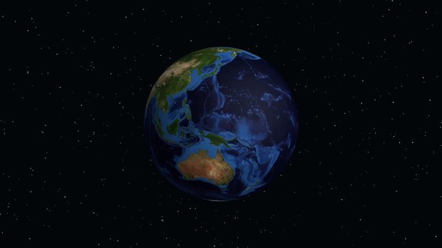 Animated Zoom from Space to Dublin Ireland with Geographic Data Overlay